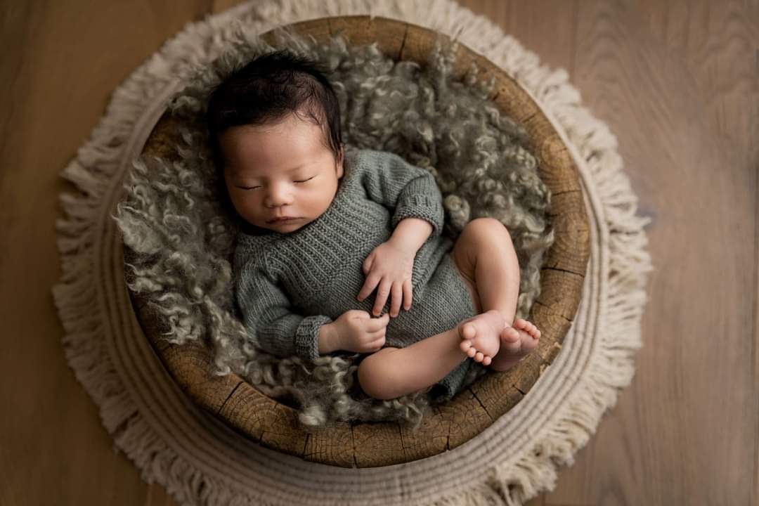 Sage Newborn Romper Set - Made to order