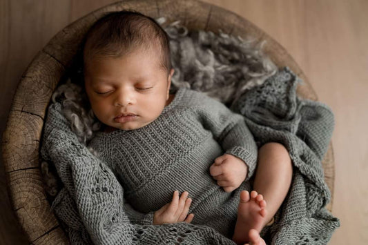 Sage Newborn Romper Set - Made to order