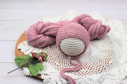 Sara Bonnet & Wrap Set - Made to Order