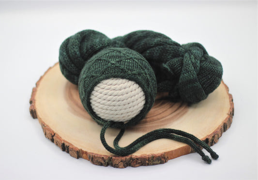 Oksana Bonnet Dark Green - Made to Order