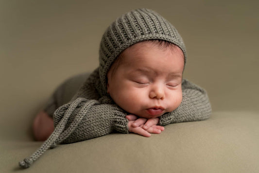 Sage Newborn Romper Set - Made to order